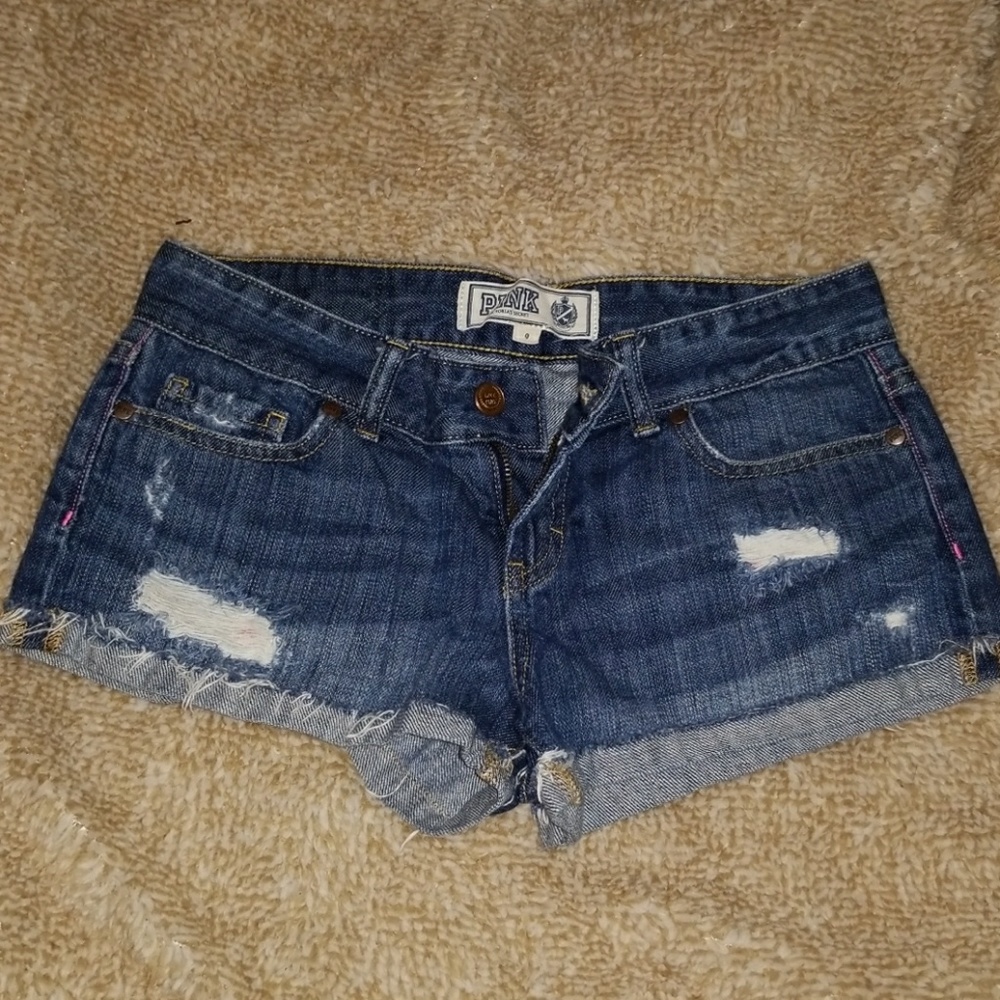 Pink jeans shorts
